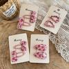 2pcs Heart Print Pink Hair Clips for Baby Girls Cute Bow Barrettes Hairpins Hairgrips Hair Accessories Headdress Kids Headwear