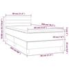 3140091 vidaXL Divan Bed and Mattress Black 80x200 Cm Fabric