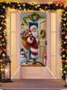 Christmas Creative Decorations Door Cover Banner Hanging Cloth