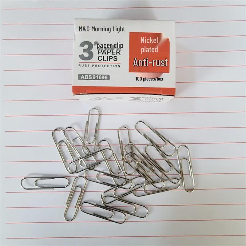 M&G No. 3 Nickel-Plated Paper Clips
