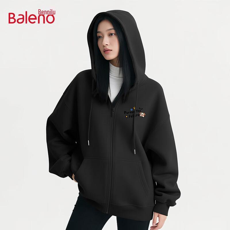 Baleno Women s Relaxed Fit Hooded Sweatshirt with Dog Doodle L