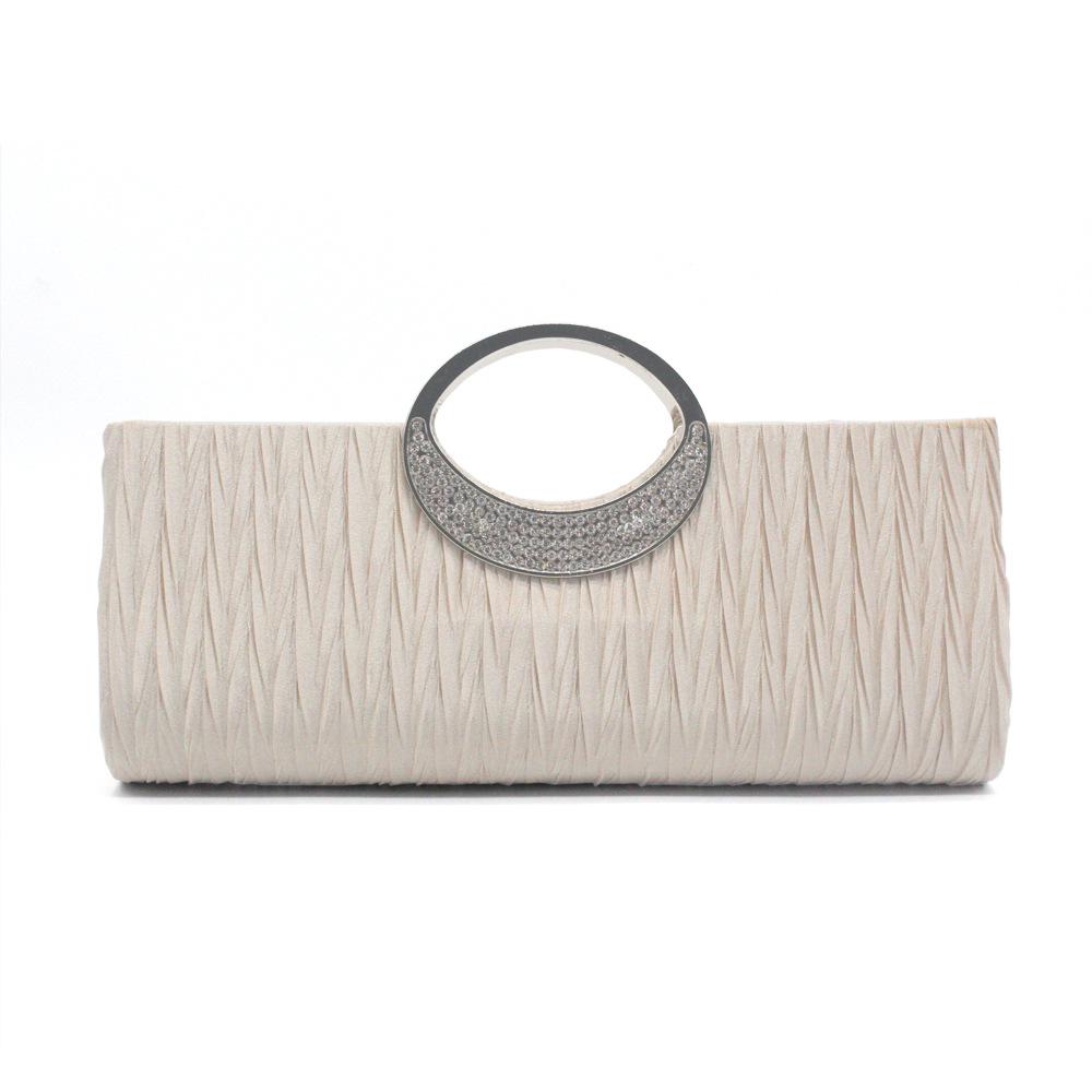 Classic Rhinestone Pleated Evening Bag for Women