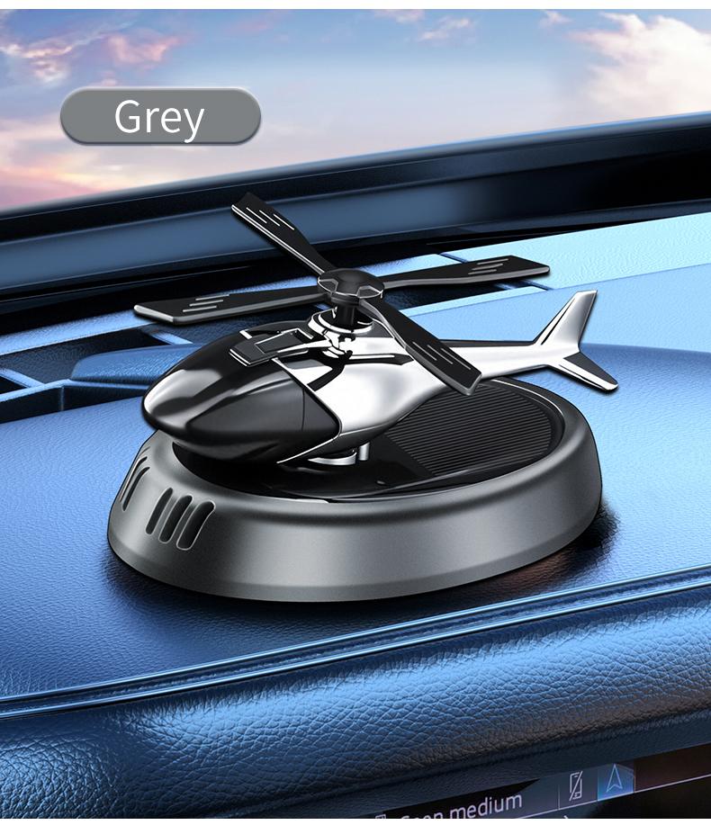 Car Air Freshener Solar-Powered Rotating Plane Perfume - High-End Dashboard Decoration for Men, Car Interior Ornament