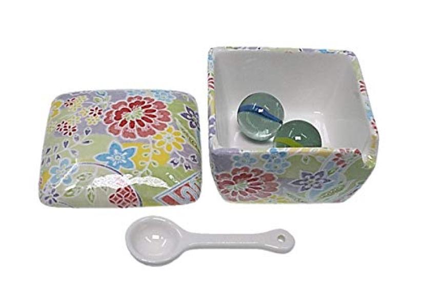 Hanamai Condiment Made In with Condiment Container for Commercial ACSWEBSHOP Original Container, Japan, Ceramic, Spoon, Ichimi, Salt, Sansho,