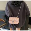 Rhombus chain bag women's new summer niche shoulder messenger bag versatile small square bag