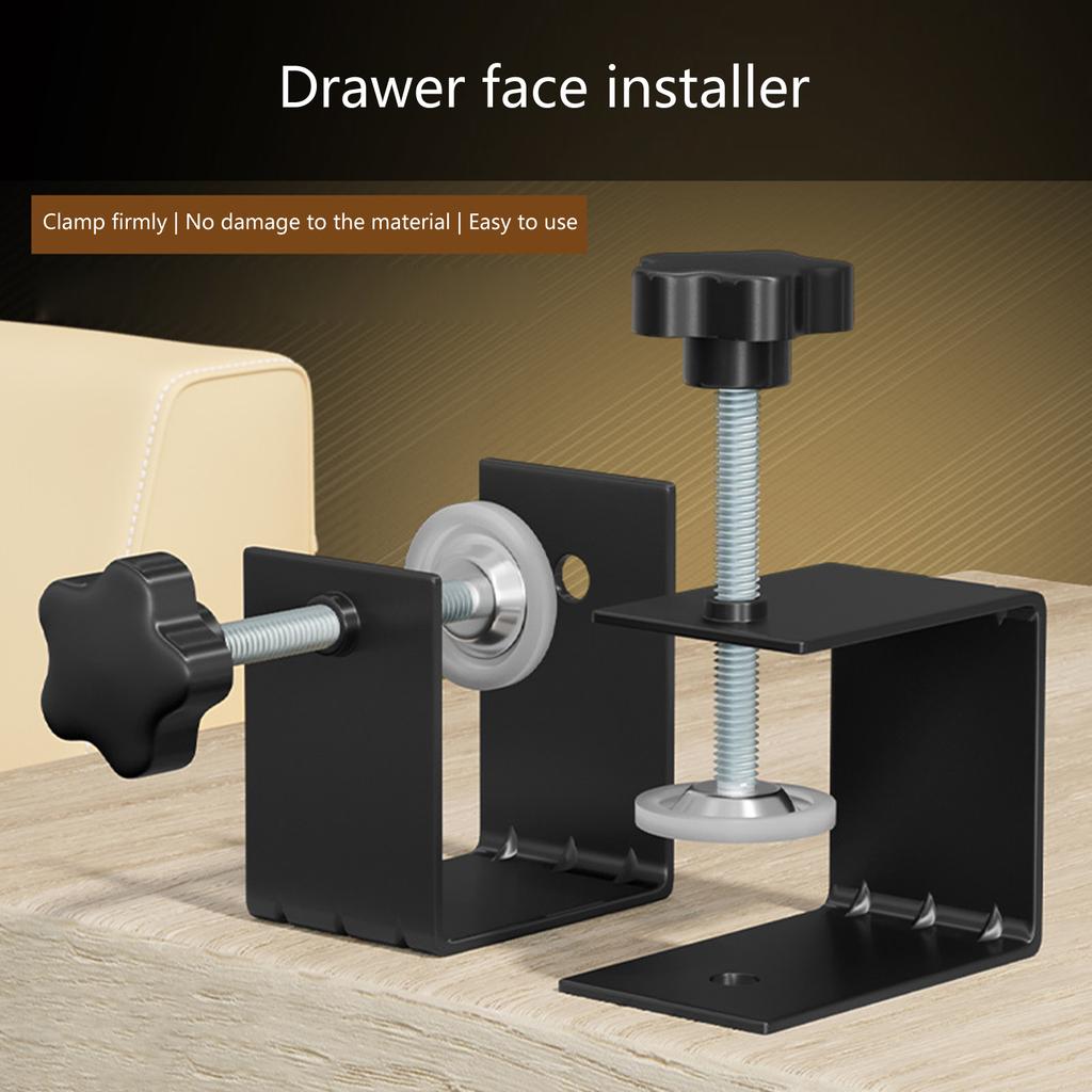 2Pcs/set Heavy Duty Drawer Front Clamp Metal Desk Mounting Clamp for Woodworking Fixed Repair Home Improvement