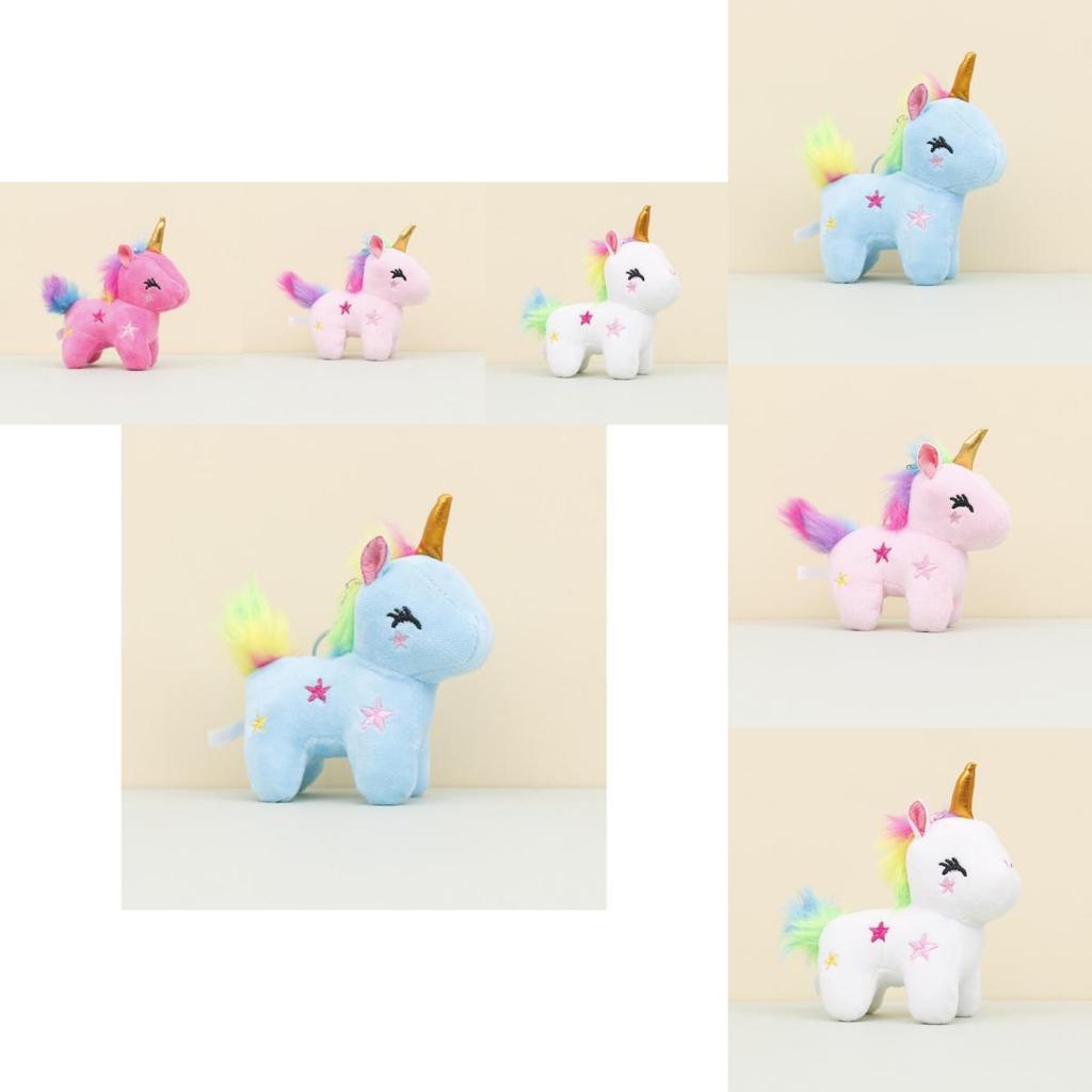 Entzückender Einhorn Plüsch Schlüsselanhänger Niedliches Stofftier Hochzeitsgeschenktüte Anhänger