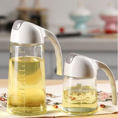 300ml/600ml Oil Bottle Transparent Multifunctional Food-grade Materials Oil Vinegar Glass Storage Bottle for Kitchen
