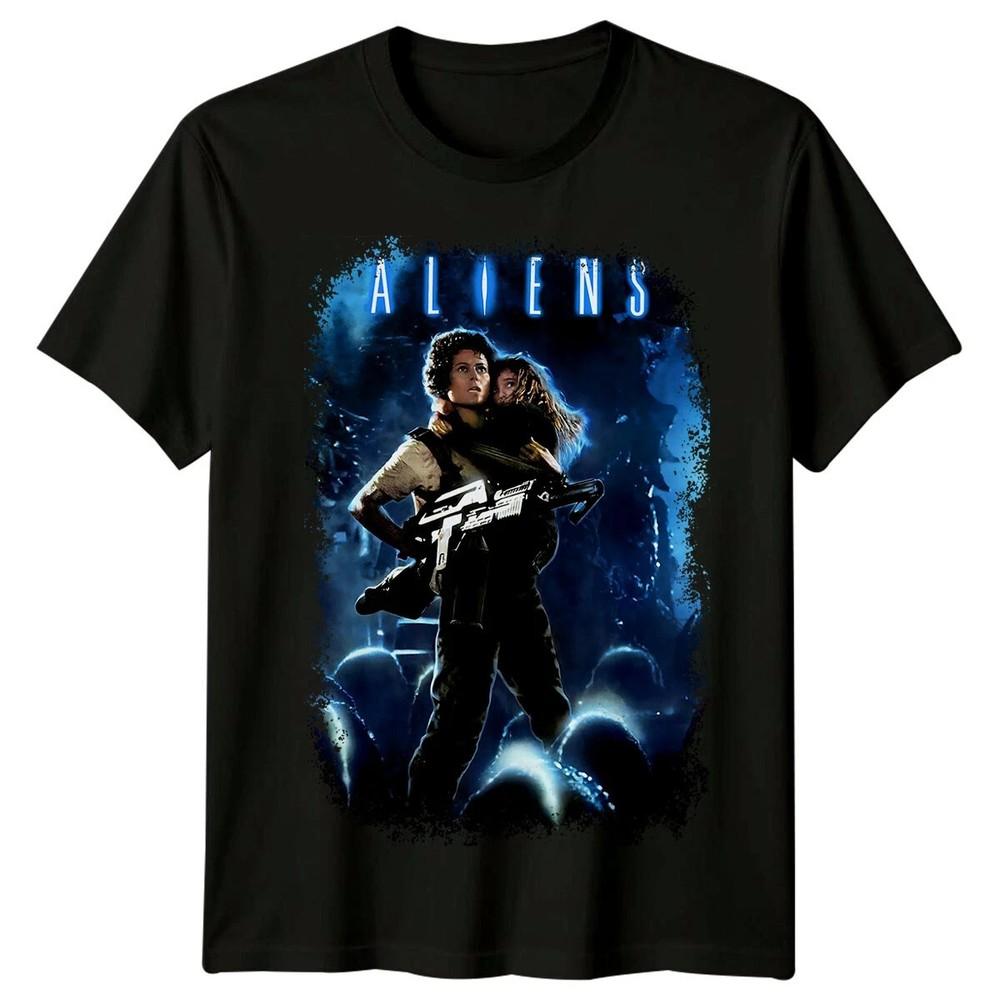 

Aliens (1986) Movie Poster Inspired T-Shirt Retro Classic Tee Unisex Size S-4X Unisex T-Shirt XXXXL