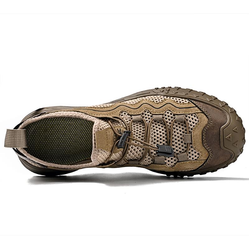 Super Breathable Hiking Shoes Rubber Anti Slip Climbing Trekking Shoes Outdoor Anticollision Sneakers Men Pigskin Walking Shoes