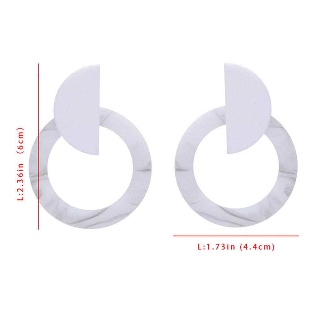 Exaggerated Fashion Acetic Acid Resin Brown Tortoiseshell Big Round Circle Hollow Drop Earrings