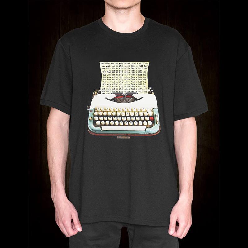 1980 The Shining Horror Film Collaboration Collection American Dark Style ShortSleeved Pure Cotton Printed TShirt
