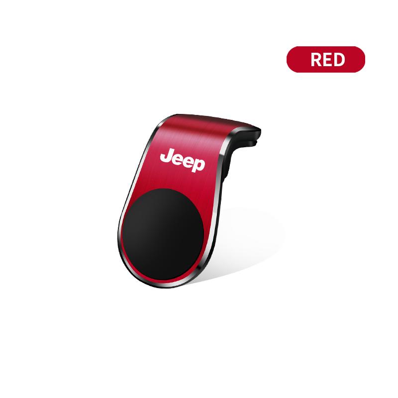 1x Support Magnétique en L pour Téléphone GPS Dédié Voiture Emblème pour Jeep Compass Gladiator Grand Cherokee Accessoire Renegade Wrangler