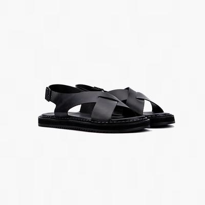 [BSQT BY CLASSY] Berkeley Cross Strap Shark Sole Sandals Vanta Black [S055] [Shipped from Korea] 100% Authentic