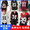 American Retro Sports Jersey Short-sleeved Fans European and American Street Tide Brand Loose Fan Version