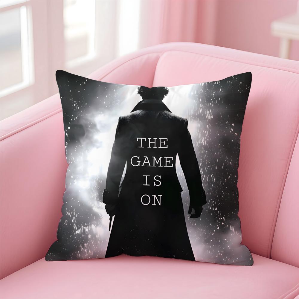 Tv Suspenseful SSherlock HHolmes Cushion Cover Pillow Case Soft Skin Friendly Fabric Comfort Concealed Zipper