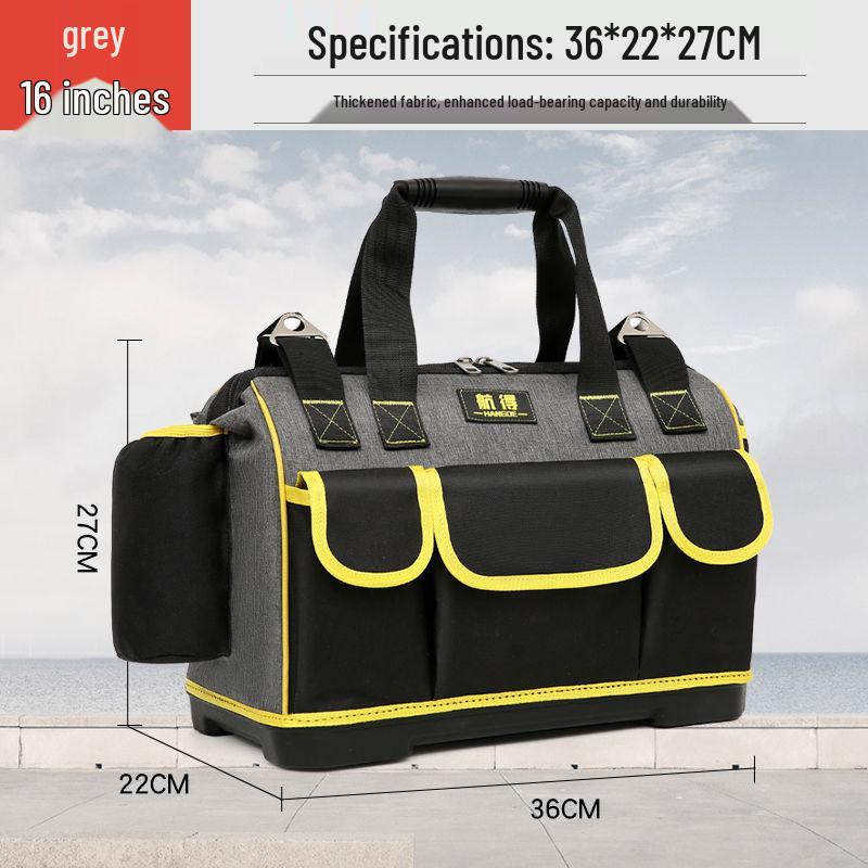 Large Canvas Electrician Tool Bag – Multifunctional Handheld for Repair, Installation, Woodworking, and Construction