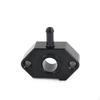 Supercharger Boost Tap Aluminum Alloy Vacuum Adapter Black Adaptor with Screws for Tuner, Car
