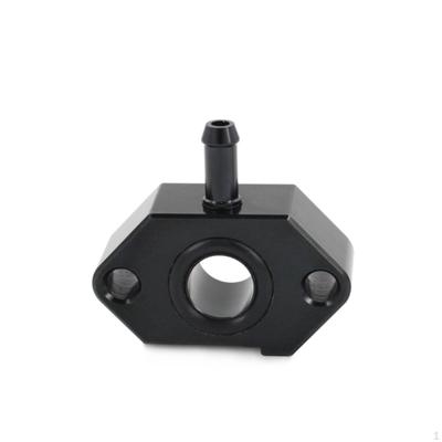 Supercharger Boost Tap Aluminum Alloy Vacuum Adapter Black Adaptor with Screws for Tuner, Car