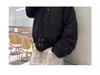 Men's American Short Hooded Cotton Jacket, Winter Luxury, Thick and Warm with Fur Collar.