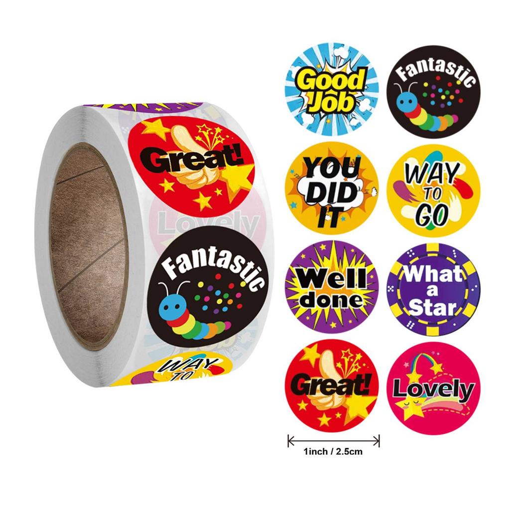 About 500pcs 1inch Cartoon Animal Children Sticker Label Thank You Cute Toy Game Sticker DIY Gift Sealing Label Decoration