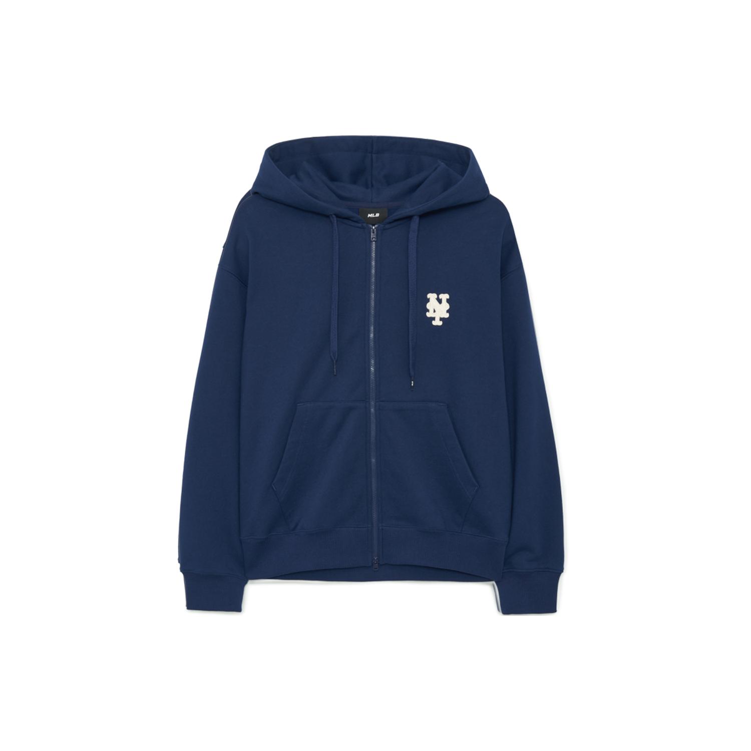 MLB Sweatshirts Unisex Navy Hooded Moderate Cardigan 3ATRB0134-09NYS XS