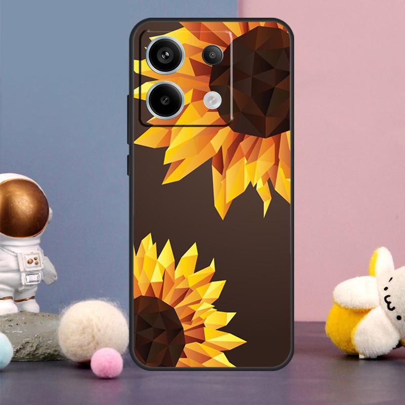 Sunflower Case For Xiaomi Redmi Note 14 9 10 11 12 13 15 Pro Plus Redmi 15 15C 10C 12C 13C 14C Cover