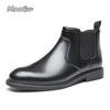 Fashion British Style Chelsea Boots for Man Business High Top Leather Short Boots Zapatos De Hombre Casual Spring Autumn Botas Masculino