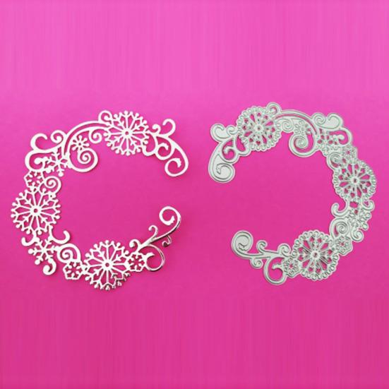 Troquel de Corte de Metal Marco de Flores Scrapbooking Repujado Plantilla Molde para Manualidades de Papel