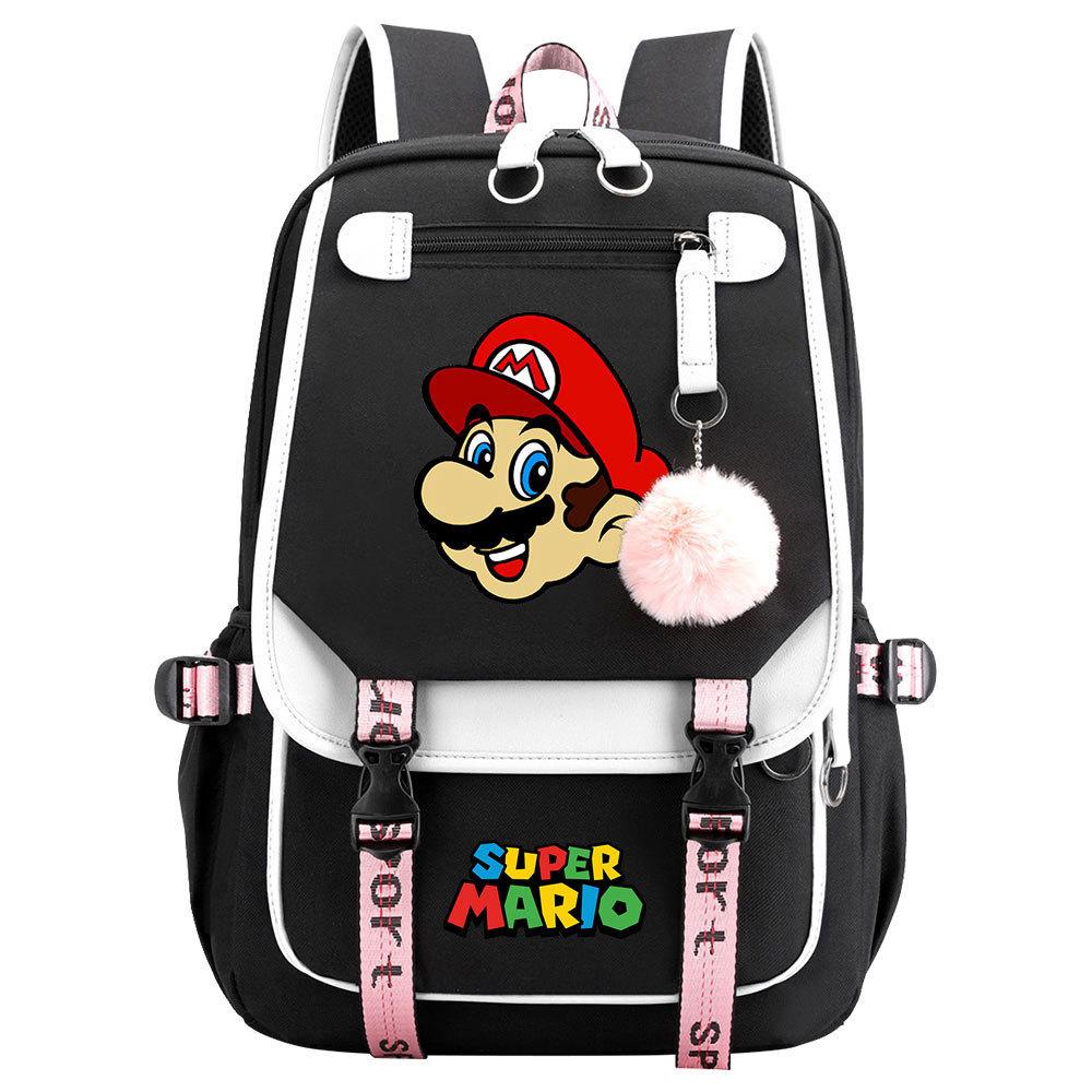Super Printed Usb Teen Student School Bag Men'S And Women'S Casual Webbing Flip Backpack