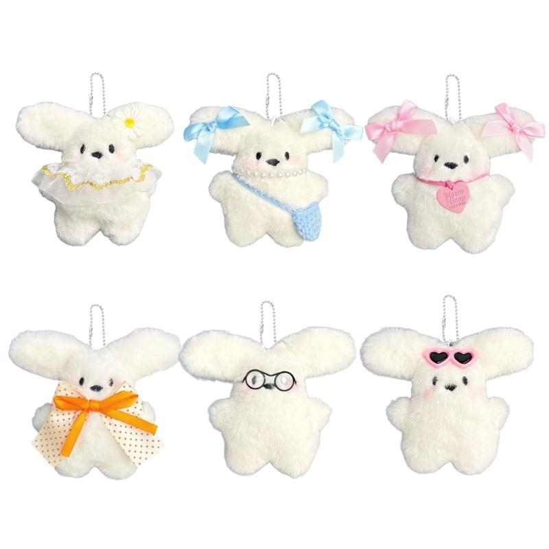 Plush Hanging Decors Soft Key Accessory Plush Key Holder Animal Shape Bag Charm Dog Plush Pendant Suitable for Girls