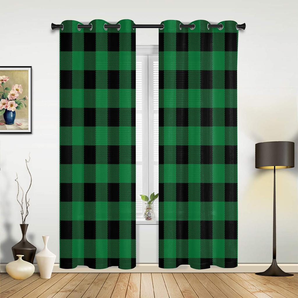 Gula Vita Rutiga Gardiner för Sovrum Vardagsrum Draperier Kök Barnrum Fönstergardin Modern Heminredning