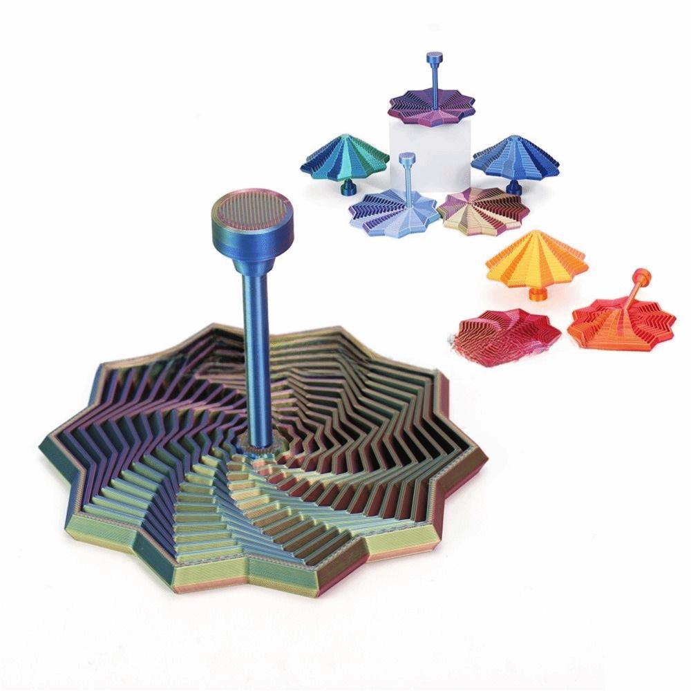 Pla Erweitertes Sensorisches Fidget-Stern mit Griffen 3D-gedrucktes Fraktal-Fidget-Sechseck Stressabbau Wirbelnde Spiral-Fidget