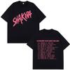 Shakira Las Mujeres Ya No Lloran Welttournee 2026 T-Shirt Unisex Unisex Ästhetischer Trend Sommer Locker Freizeit Baumwoll-T-Shirts