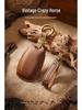 Vintage Leather Car Key Cover for Fiesta with Buckle