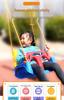 Children's Outdoor/Indoor Hanging Swing Chair with Rope and Single Bar