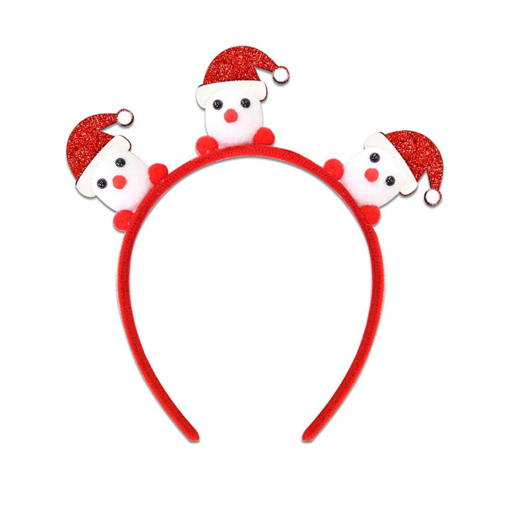 Christmas Hairband Glittering Powder Festival Theme Headband for Adult Kids Holiday Celebration Headdress Party Supply