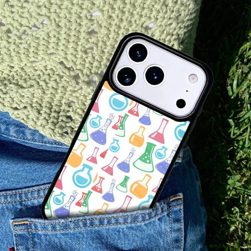 Chemistry Laboratory Seamless Phone Case Cover for IPhone 11 12 13 14 15 16e 17 Pro Max Coque for IPhone 17 Air