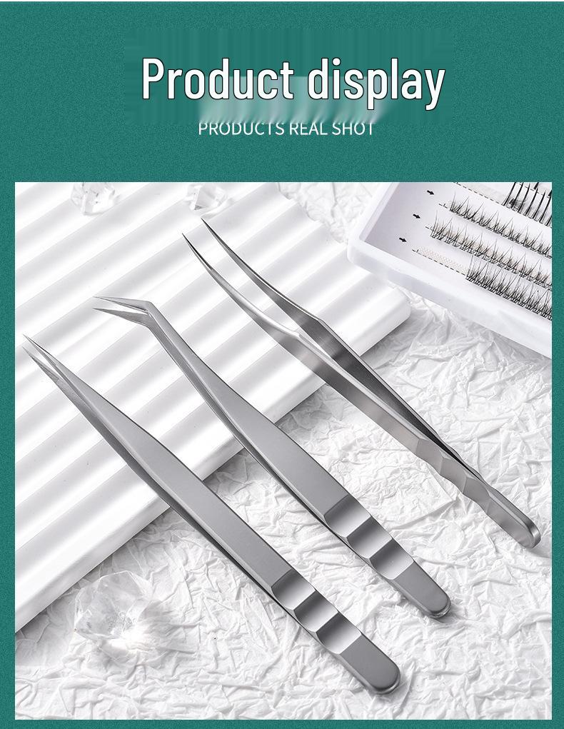 Stainless Steel Precision Eyelash Extension Tweezers - Phoenix & Princess Styles for Technicians