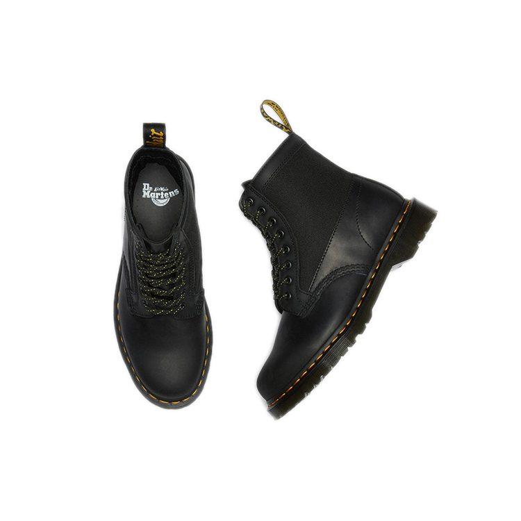 Dott. Stivali con Lacci in Pelle a Pannelli Martens 1460 Nero/Giallo 26912001