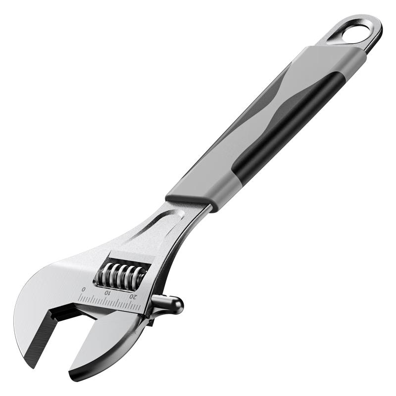 Oulaide Multi-functional Rubber-Coated Adjustable Wrench 8 inch
