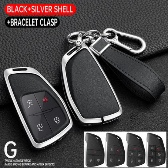 1Pc Zinc Alloy Remote Key Fob Cover Case For Chevy Suburban Silverado Tahoe