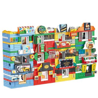Dodici imballaggi indipendenti per formare City Commercial Street View, Mini Street View Building Blocks City Commercial Street Buildingi