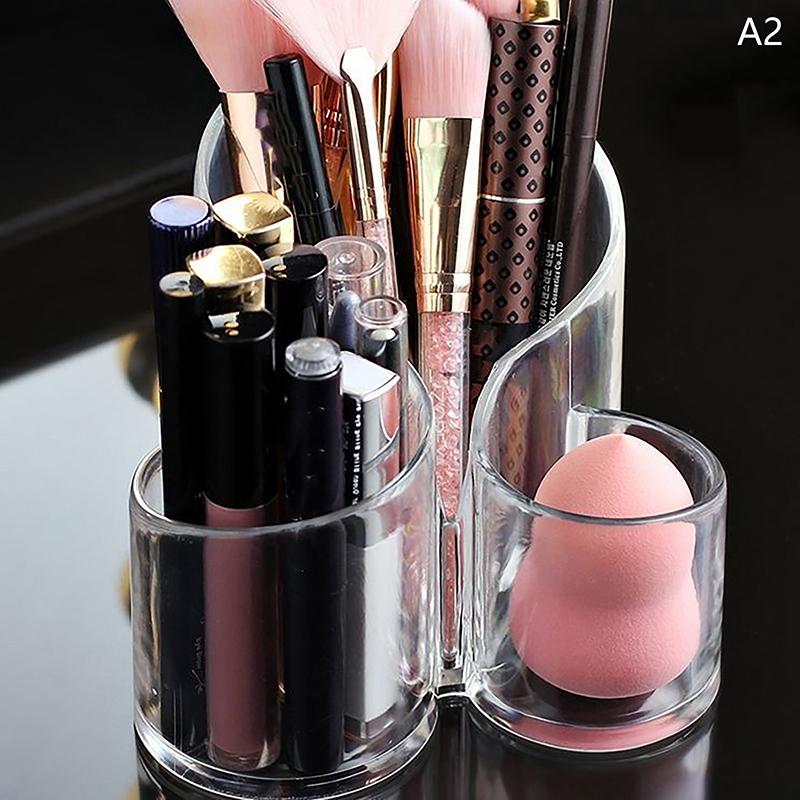 Clear Acrylic Makeup Brush Holder Desk Cosmetic Organiser Lipstick Storage Lipstick Storage Holder