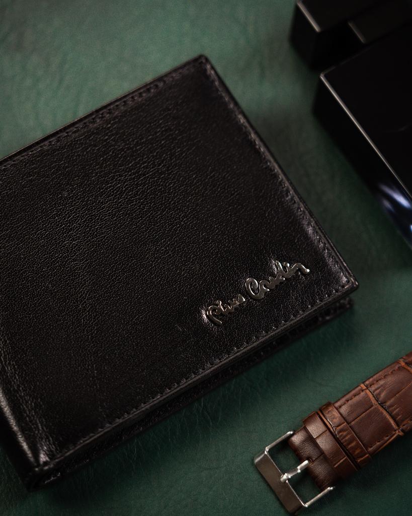 Classic, elegant men's wallet made of natural leather - Pierre Cardin