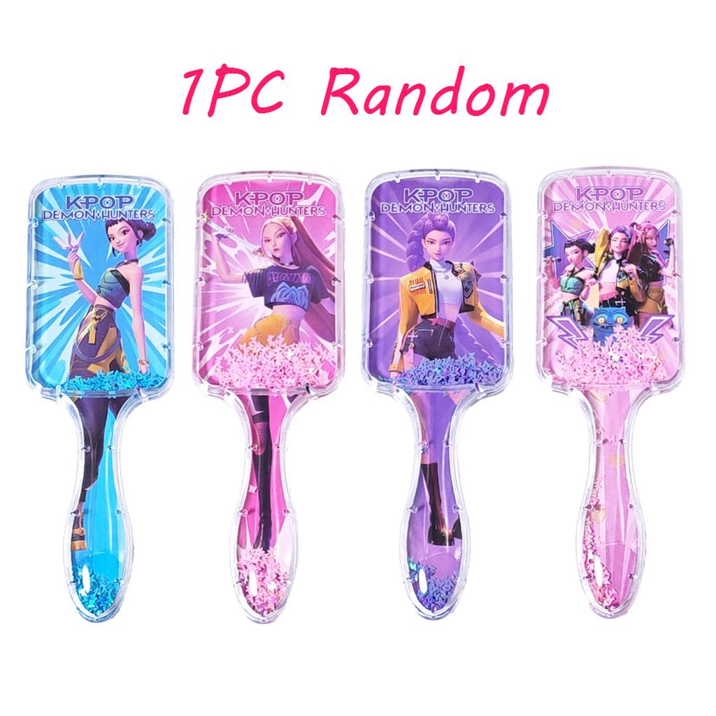  Pettine a Cuscino d'Aria a Tema KPOP Demon Hunters, Spazzola per Capelli Portatile alla Moda per Ragazze Studenti Fan Club Regalo