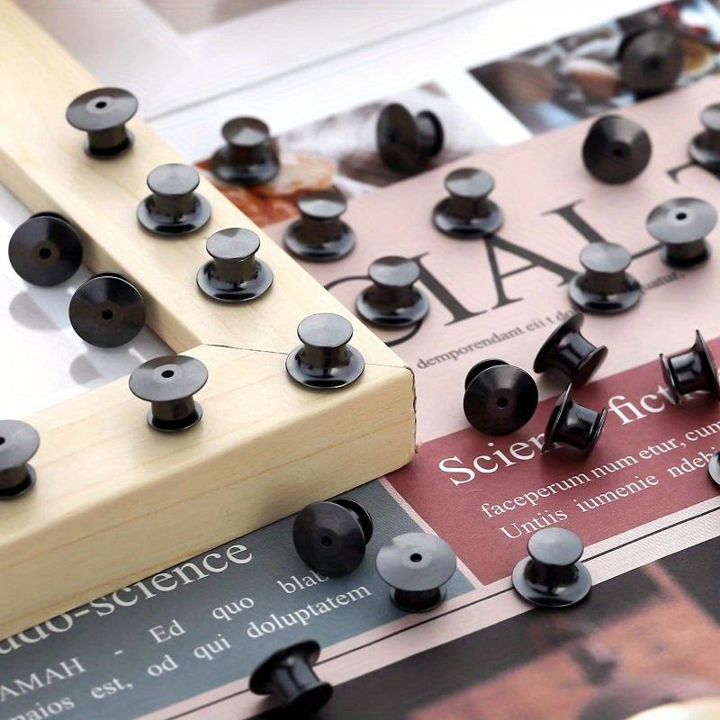 

20 шт. сплошной плоский штифт пружинный штифт фиксатор металлический штифт задний фиксатор штифт фиксатор пряжка задняя сменная коробка 20pcs чёрный