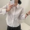 Korean Chic Early Spring, Basic Style, Temperament Thin Long-sleeved Shirt Women's White Shirt