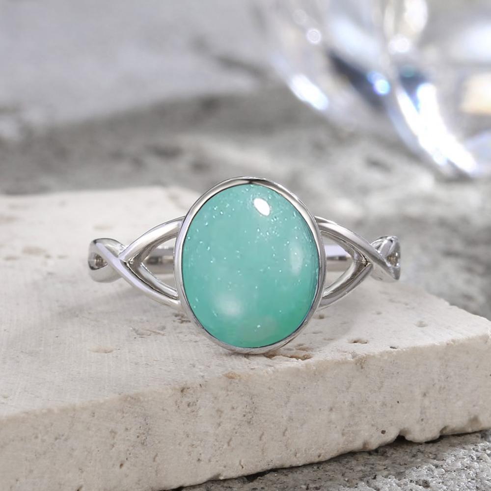S925 Silver Moonstone Rings Simple Summer Rings Natural Stone With Blue Light Party Gifts Fine Jewelry Rings For Women