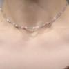 HARANG HR 39N_Pink Moonstone Labradorite Beads Necklace